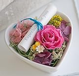 JewelzGift（ジュエルズギフト） プリザーブドフラワー 陶器ケース入り ギフト アレンジ 「水のいらないお花」 【全2色】 ピンク