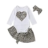 (プタス)Putars ベビー服 子供服 ロンパース 上下セット 女の子 長袖 豹柄 ハート柄 可愛い 秋 冬 新生児 歩行服 出産お祝い 記念日 プレゼント 0-24ヶ月