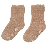 【オーガニックガーデン】やわらかやさしい肌ざわり　ベビーパイル・ソックス　ブラウン 13-15cm