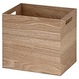 不二貿易 スタッキングボックス M-H 突板 ナチュラル 14043