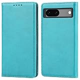 【Hamany】 Pixel 7a ケース 手帳型 ピクセル7a ケース カード収納 財布型 内蔵マグネット google pixel 7a ケース 横置きスタンド機能 耐衝撃 耐摩擦 レザー 携帯カバー -ファッションスカイブルー