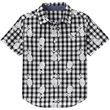 ジンボリー GYMBOREE/ パイナップルシャツ ブラックギンガム トップス半袖シャツ XS【並行輸入】