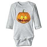NINKI ベビー服 ハロウィンとカボチャ 長袖 ロンパース 6ヶ月~24ヶ月 100%コットン 出産祝い Size 24 Months グレー