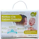 M&Y Waterproof Bamboo Crib Mattress Protector/Pad/Cover + Breastfeeding Guide | Ultra-Soft Quilted H