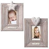 Mini Baby Photo Frames- Set of Two- Just Arrived With Star Accent and Little You with Heart Accent- 
