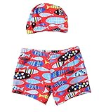 Snone子供 水着 男の子 ボーイ パンツ キャップ セット プール 水泳 水遊び 海 浜辺 スイミング 夏 幼稚園 保育園