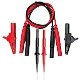 AIdetek Automobile Alligator Clips Crocodile Clips 4 DMM tester multimeter MAX. 1A 4mm socket test p