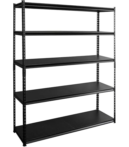 Amazon｜ラック スチールラック メタルラック 幅150cm 5段ブラック 幅