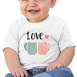 動物のセット ポートレートの犬と猫の恋子供服 ベビーTシャツ 半袖 男の子 女の子 クルーネック カジュアル