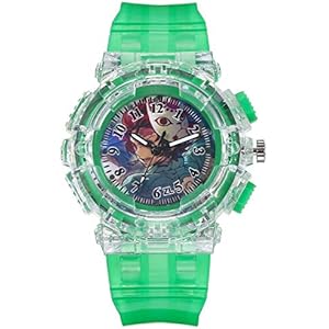 鬼滅の刃 子供腕時計 アニメLED夜光腕時計 シリカゲル ウォッチ クォーツ時計 生活防水 ボーイズ ガールズ 耐衝撃…