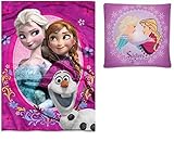 Disney Frozen Plush Blanket & Memory Foam Pillow Bedding Set [並行輸入品]
