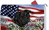 パグblack- Best of Breed愛国I Dog Breedメールボックスカバー