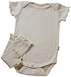 yuga☆【箱入り】「やわらかボディ 70cm + レッグウォーマー Mサイズ 2点セット 生成り」 オーガニックコットン100% 天然染め ベビー 服 子ども服 キッズ 女の子 男の子 兼用 ボディ