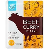 [Amazonブランド]Happy Belly ビーフカレー 中辛 180g&times;15個