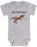 Vulgarベビーボディスーツ、Unstoppable T - Rex カラー: グレー