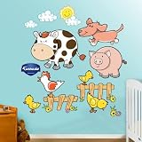 FATHEAD Farm Animals Group One Graphic Wall D?cor [並行輸入品]