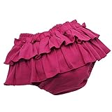 【日本製】プラチナムベイビー 2段フリルブルマ スカート★フライス綿100％ (ラズベリー)
