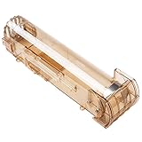 PLEMO ネズミ捕り ねずみ捕獲カゴ ネズミ捕り器 角型 小 動物用捕獲器 畑 庭 家庭菜園 トラップ 罠 ワナ (茶色)