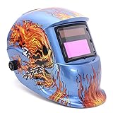 lightboy 自動ソーラーオート暗くなる研削溶接マスクスカルマスク溶接マスク保護マスク溶接 (青 )