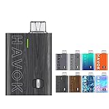ユーウェル ハボック Havok R Pod System Kit 950mAh 3ml 電子タバコ Vape ベイプ スターターキット ニコチンフリー (Black Wood)