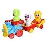 Arshiner Toddler Puppy's Music Light Cartoon Animal Train Toys [並行輸入品]