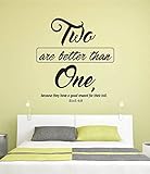 てんとう虫メディアCorp – Christian Bible Quote – 寝室ホームデコレーションアートビニール – Two Are Better Ecclesiastes 4 : 9