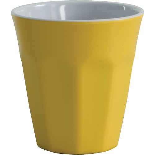 Serroni Café Two-Tone Melamine Cup, 260 ml, Yellow