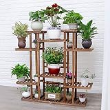 木製フラワーラック室内植物スタンド木製植物フラワーディスプレイスタンド木製ポットシェルフストレージラック屋外 (色 : B)