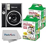 Fujifilm Instax Mini 40 インスタントカメラ + Fujifilm Instax Mini ツインパック インスタントフィルム x2 + クロス