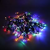LEDイルミネーションライト 防水 ソーラー 太陽光充電 屋外　パーティー クリスマスツリー 結婚式 ガーデン 室内の飾り イベント 防滴 電気代０円 200球 ミックス