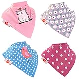 Zippy Fun Baby and Toddler Bandana Bib - Absorbent 100% Cotton Front Drool Bibs with Adjustable Snap