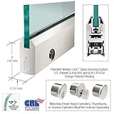 CRL Brushedステンレス陽極酸化4 " Taperedドアレールwithロックfor 1 / 2 "ガラス – 35 – 3 / 4 "長by CR Laurence