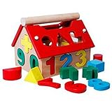 Ajusen 木のおもちゃ 数積み木 デジタル部屋 デジタルハウス カラー認識 子供 知育玩具