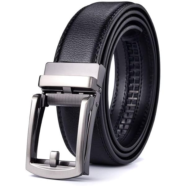 Amazon | [DINUQI] 本革 ベルト メンズ 無段階調整 穴なし オート