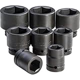 Stanley Proto J76103 1-inch Drive 8-piece Impact Socket Set - 6-point [並行輸入品]