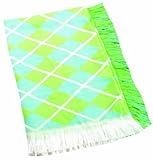 Manual Woodworkers Izzy Baby Argyle Rayon Throw Blanket Green And Blue [並行輸入品]