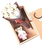 薔薇 ソープフラワー 石鹸 枯れない 花束 ブーケ フラワーギフト ソープ 記念日 クリスマス プレゼント 誕生日 母の日 (オレンジ)
