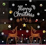 （ヤンググロり）YOGLY 雰囲気満点！　可愛い　クリスマス　ウォールステッカー　サンタクロース　トナカイ ツリー そり スノーマン　壁紙シール　ウォールペーパー　ウォールシール　ガラス　ステッカー