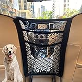 3層 カーメッシュオーガナイザー シートバックネットバッグ 後部座席 ペット キッズ カーゴティッシュハンドバッグホルダー ドライバーストレージネットポーチ (アップグレードストレッチ長さ)