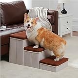 PAWZ Road 犬 階段 ドッグステップ 犬ステップ 3段 2way 犬階段 ペットステップ ドッグステップ ペット階段 折りたたみ式 犬ハウス スロープ 収納ボックス コンパクト 省スペース 滑り止め 踏み台 老犬 シニア犬 小型犬 耐久性 長持ち