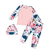 Karchi 可愛い 長袖 Tシャツ+ズボン+帽子　 三点セット　衣装　幼児　子供　　かわいい　綿　服　Tシャツトップ　パンツ　上下セット　衣装　贈り物　 (80)