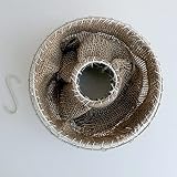 メッシュプランター：ラウンド・麻付き（ホワイト）直径21cm　FMP01-20W[鉢]
