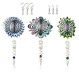 bundle- Shipityourway 3d風スピナースプラッシュスターWhirligig ( 3- 6.5 " 3d Spinners、3- 9 " Tailsセル、6 Swivels、マルチカ