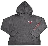 シカゴ・ブルズNBA Boysマジェスティック3ボタンプルオーバーパーカーチャコールユースサイズ XL
