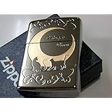 ZIPPO(ジッポー) 月明かりに浮かび上がる猫のカップル 三日月 「キャット」 オイルライター [正規品]