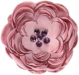 MANDY スパンコール付きレイヤーフラワーダステイローズピンク