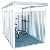 ダイマツ 多目的万能物置 サイクルハウス 物置 自転車 バイク 収納 屋外 ロング シルバー DM-14L