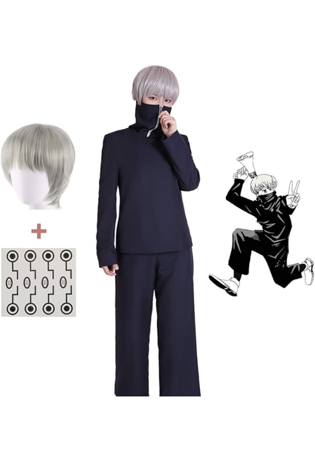 呪術廻戦 狗巻 棘 コスプレ 衣装 高品質 M 呪術廻戦 準1級呪術師 狗巻棘 コスプレ衣装 3点セット(スヌード、上着