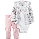 カーターズ carter's 女の子用レトロ花柄スナップボタンフード付きジャケットお出かけ用上下3点セット (12months(72-78cm)) [並行輸入品]