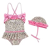 YY-Natuhi ベビー 女の子 水着 タンキニ セパレート 帽子付き 三点セット UVカット ビキニ スイムウェア 可愛い キッズ 女児水着 ワンピース 日除け帽子 子供 幼児 海水浴 水泳 おし